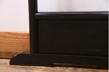アンティーク雑貨　昭和初期　川辺の風景が和の情緒溢れる衣桁(着物掛け、ハンガーラック)(R-038342)
