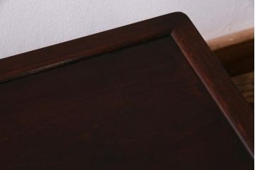 中古　松本民芸家具　ヴィンテージ家具　ビンテージ　絶版品　超希少!幕板と脚の意匠が魅力的なG型座卓(ローテーブル)(R-038343)