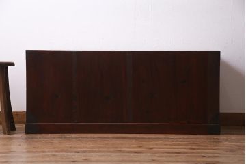 アンティーク家具　前面桐材　味わい深い木肌が魅力的な最上箪笥(ローボード、ローチェスト、衣装箪笥、桐箪笥、桐たんす)(R-038344)