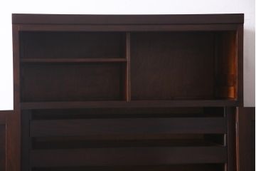 中古　松本民芸家具　直線的なデザインが美しいD型和タンス(箪笥、チェスト)(定価約54万円)(R-038346)