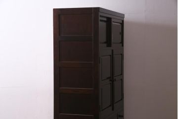 中古　松本民芸家具　直線的なデザインが美しいD型和タンス(箪笥、チェスト)(定価約54万円)(R-038346)