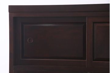 中古　松本民芸家具　直線的なデザインが美しいD型和タンス(箪笥、チェスト)(定価約54万円)(R-038346)