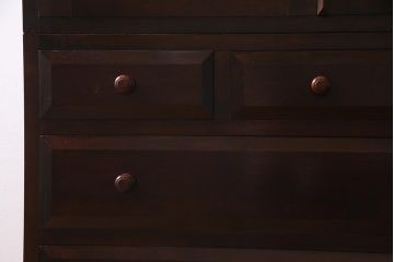 中古　松本民芸家具　直線的なデザインが美しいD型和タンス(箪笥、チェスト)(定価約54万円)(R-038346)