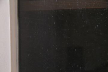 ラフジュ工房オリジナル　古建具リメイク　気泡ガラス・ダイヤガラス　ナチュラルなペイントがお洒落なブックケース(本箱、収納棚、キャビネット)(R-038350)