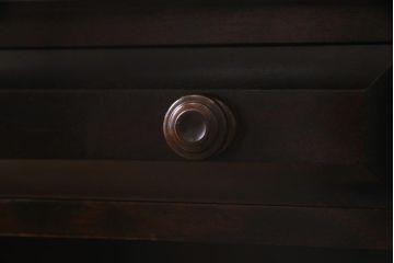 中古　北海道民芸家具　シックな雰囲気が魅力の片袖デスク(机、在宅ワーク、在宅用ワークデスク)(R-038351)