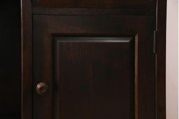 中古　北海道民芸家具　シックな雰囲気が魅力の片袖デスク(机、在宅ワーク、在宅用ワークデスク)(R-038351)