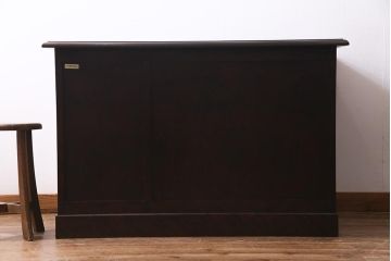 中古　北海道民芸家具　シックな雰囲気が魅力の片袖デスク(机、在宅ワーク、在宅用ワークデスク)(R-038351)