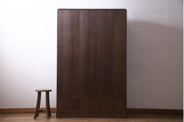 中古　伝統工芸品　田澤謙介作　隠し付き　梅の意匠金具がアクセントになった加茂総桐箪笥(総桐たんす、洋服タンス、衣装タンス)(定価約120万円)(R-038353)