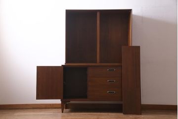 ヴィンテージ家具　SINGER FURNITURE(DREXEL HERITAGE)　モダンなキャビネット(食器棚、収納棚、ビンテージ)(R-038354)