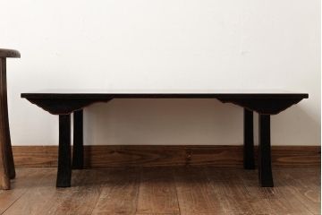 アンティーク家具　和製アンティーク　優美なシルエットが魅力的な二月堂机(座卓、ちゃぶ台)(R-038356)