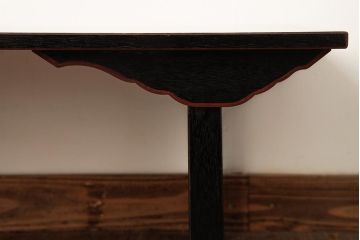 アンティーク家具　和製アンティーク　優美なシルエットが魅力的な二月堂机(座卓、ちゃぶ台)(R-038356)