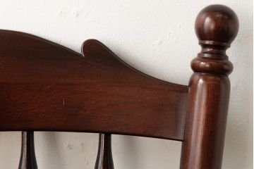 中古　松本民芸家具　16型スピンドルチェア　ゆったりと座れるダイニングチェア(板座チェア、椅子)(R-038358)