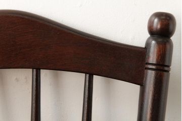 ビンテージ家具　松本民芸家具　希少品　86型スピンドルチェア　滑らかな質感と落ち着いた色合いが魅力のウィンザーチェア(椅子、ダイニングチェア、板座チェア、ウインザーチェア)(R-038361)