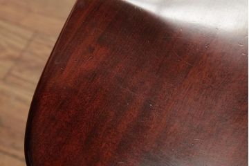 中古　日向民芸　美しい木肌が上品な印象与えるダイニングチェア(ラダーバックチェア、板座チェア、椅子)(R-038362)