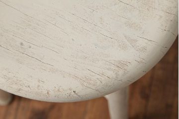 アンティーク家具　アンティークホワイト　ナチュラルテイストにおすすめなペイントスツール(椅子)(R-038363)