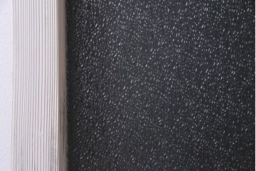 アンティーク建具　ダイヤガラス　ペイント　上手物!フレンチナチュラルにもぴったりなガラス戸2枚セット(引き戸、建具)(R-038366)