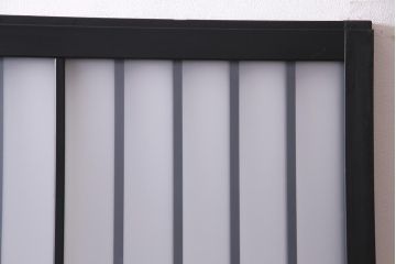 レトロ建具　ペイント　すりガラス入り　和モダンな雰囲気漂うガラス戸2枚セット(引き戸、建具)(R-038367)