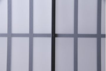 レトロ建具　ペイント　すりガラス入り　和モダンな雰囲気漂うガラス戸2枚セット(引き戸、建具)(R-038367)