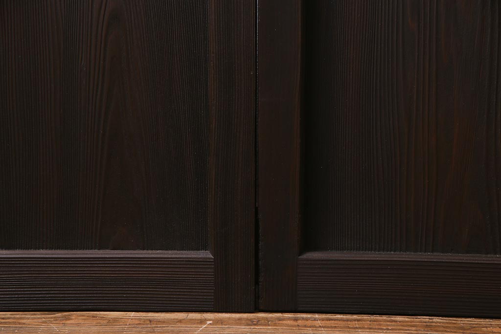 レトロ建具　昭和中期　和製アンティーク　昭和レトロな雰囲気漂うガラス戸4枚セット(引き戸、建具)(R-038368)