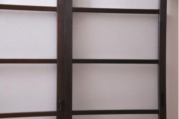 レトロ建具　昭和中期　和製アンティーク　昭和レトロな雰囲気漂うガラス戸4枚セット(引き戸、建具)(R-038368)