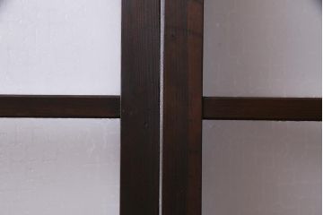 レトロ建具　昭和中期　和製アンティーク　昭和レトロな雰囲気漂うガラス戸4枚セット(引き戸、建具)(R-038368)