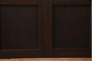 レトロ建具　昭和中期　和製アンティーク　昭和レトロな雰囲気漂うガラス戸4枚セット(引き戸、建具)(R-038368)