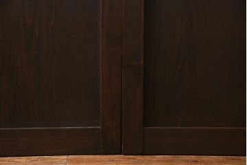 レトロ建具　昭和中期　和製アンティーク　昭和レトロな雰囲気漂うガラス戸4枚セット(引き戸、建具)(R-038368)