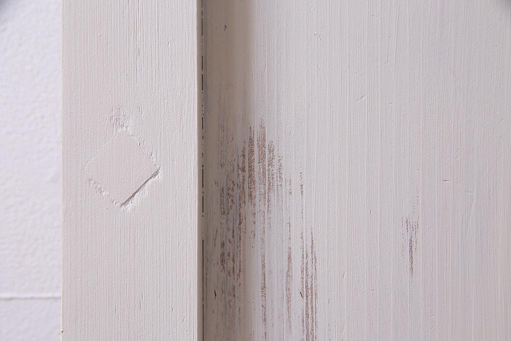 アンティーク建具　当店オリジナルガラス　色ガラスが可愛らしいペイントドア(扉、開き戸)(R-038369)