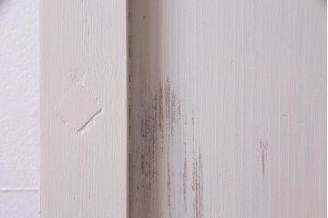 アンティーク建具　当店オリジナルガラス　色ガラスが可愛らしいペイントドア(扉、開き戸)(R-038369)