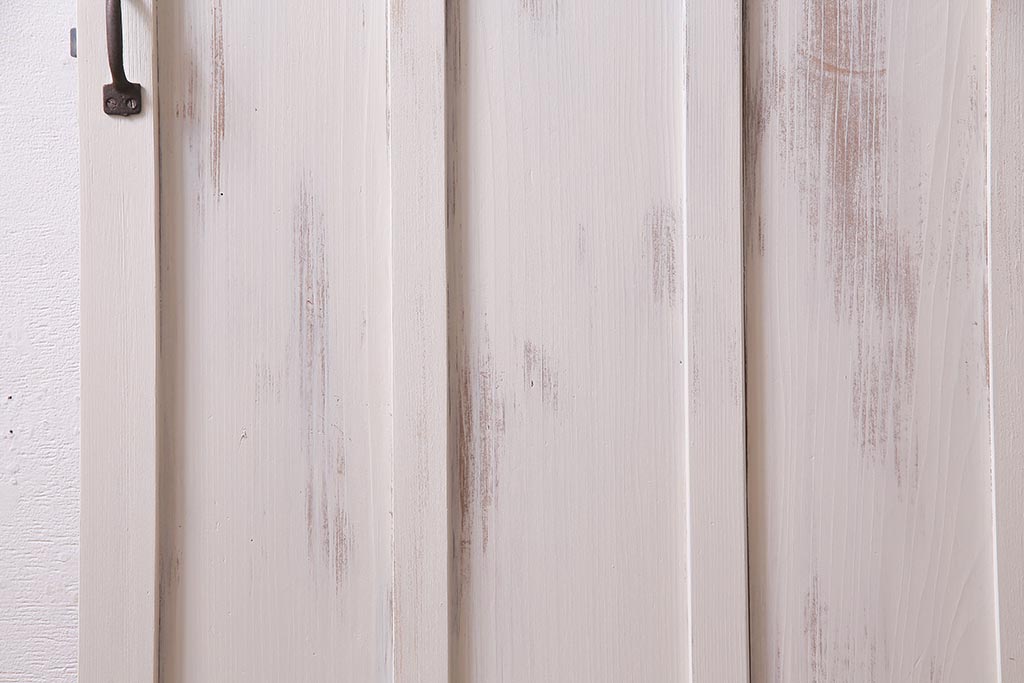 アンティーク建具　当店オリジナルガラス　色ガラスが可愛らしいペイントドア(扉、開き戸)(R-038369)