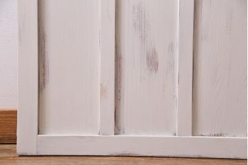 アンティーク建具　当店オリジナルガラス　色ガラスが可愛らしいペイントドア(扉、開き戸)(R-038369)