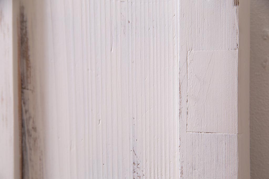 アンティーク建具　当店オリジナルガラス　色ガラスが可愛らしいペイントドア(扉、開き戸)(R-038369)