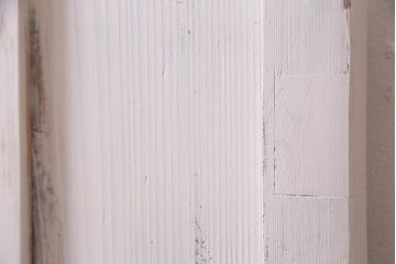 アンティーク建具　当店オリジナルガラス　色ガラスが可愛らしいペイントドア(扉、開き戸)(R-038369)