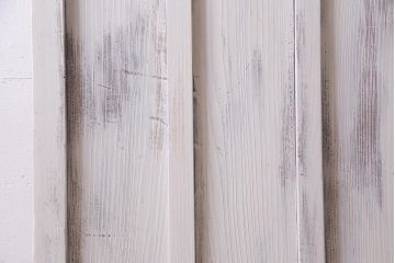 アンティーク建具　当店オリジナルガラス　色ガラスが可愛らしいペイントドア(扉、開き戸)(R-038369)