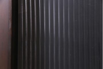 アンティーク建具　当店オリジナルガラス・当時物色ガラス入り　レトロなディスプレイとしてもおすすめのガラスドア(建具、扉、ガラス戸)(R-038370)