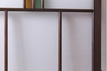 アンティーク建具　当店オリジナルガラス・当時物色ガラス入り　レトロなディスプレイとしてもおすすめのガラスドア(建具、扉、ガラス戸)(R-038370)