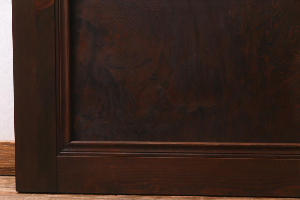 アンティーク建具　当店オリジナルガラス・当時物色ガラス入り　レトロなディスプレイとしてもおすすめのガラスドア(建具、扉、ガラス戸)(R-038370)