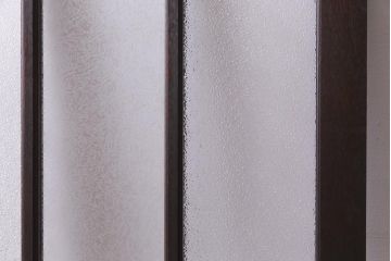 アンティーク建具　和製アンティーク　昭和初期　結霜ガラス・ダイヤガラス　背が低めのレトロなドア(扉、開き戸)(R-038371)