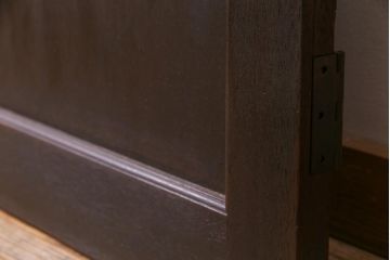 アンティーク建具　和製アンティーク　昭和初期　結霜ガラス・ダイヤガラス　背が低めのレトロなドア(扉、開き戸)(R-038371)
