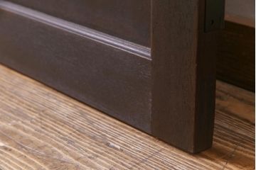 アンティーク建具　和製アンティーク　昭和初期　結霜ガラス・ダイヤガラス　背が低めのレトロなドア(扉、開き戸)(R-038371)