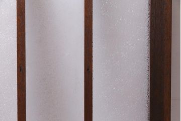アンティーク建具　和製アンティーク　昭和初期　結霜ガラス・ダイヤガラス　背が低めのレトロなドア(扉、開き戸)(R-038371)