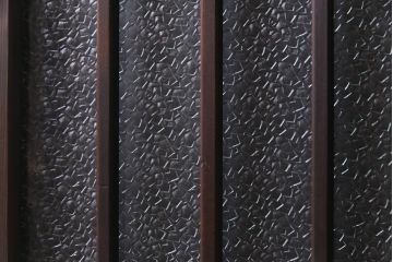 レトロ建具　すりガラス入り　和モダンな雰囲気漂うガラス戸2枚セット(引き戸、建具)(R-038372)