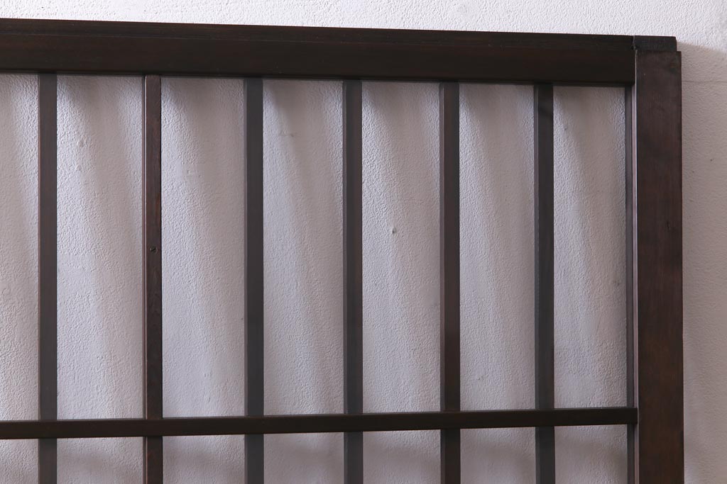 レトロ建具　すりガラス入り　和モダンな雰囲気漂うガラス戸2枚セット(引き戸、建具)(R-038372)