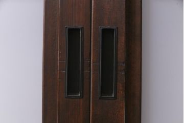 レトロ建具　すりガラス入り　和モダンな雰囲気漂うガラス戸2枚セット(引き戸、建具)(R-038372)