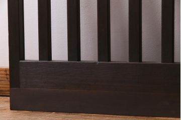 アンティーク建具　和製アンティーク　昭和初期　和モダンスタイルにおすすめのガラス格子戸2枚セット(引き戸、建具)(R-038373)