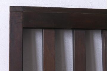 アンティーク建具　和製アンティーク　昭和初期　和モダンスタイルにおすすめのガラス格子戸2枚セット(引き戸、建具)(R-038373)