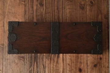 アンティーク家具　古民具・骨董　江戸明治期　ケヤキ材　古い質感が魅力の千両箱(船箪笥、銭函、木箱)(R-038375)