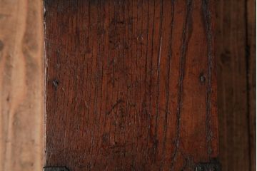 アンティーク家具　古民具・骨董　江戸明治期　ケヤキ材　古い質感が魅力の千両箱(船箪笥、銭函、木箱)(R-038375)