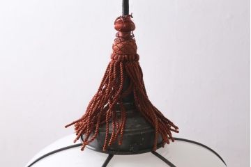 アンティーク照明　昭和初期　雪洞型　菊菱模様が和の雰囲気を高めるペンダントライト(吊り下げ照明)(R-038377)