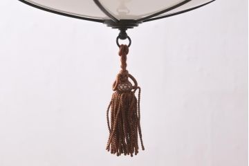 アンティーク照明　昭和初期　雪洞型　菊菱模様が和の雰囲気を高めるペンダントライト(吊り下げ照明)(R-038377)